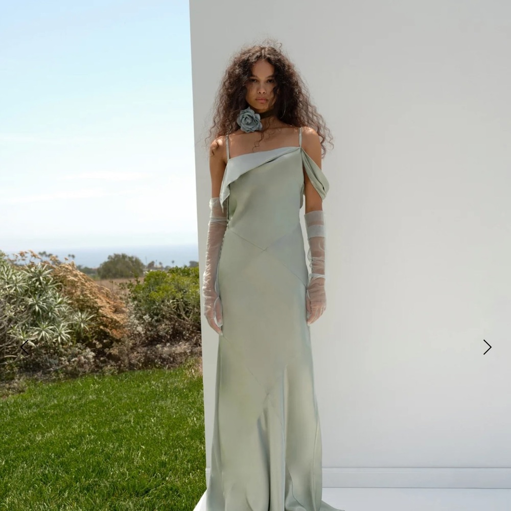 COPY - FOR LOVE AND LEMONS JEWEL SAGE GREEN MAXI DRESS